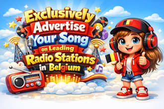 exclusively advertise your song on leading radio stations in belgium