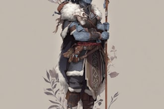 design character fantasy illustration for dnd party