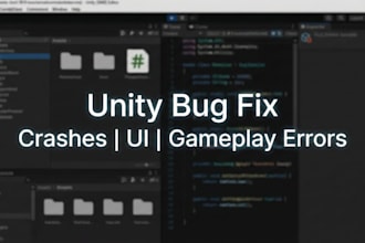 fix your unity game bugs crashes errors UI logic performance