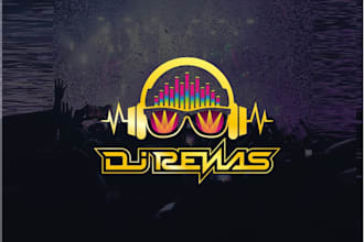 design music, dj, rap, band typography, record, studio logo