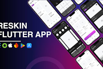 reskin flutter app for android and IOS
