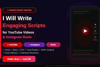 write engaging youtube video script and instagram reels