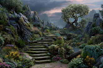 digitally paint fantasy landscape