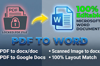 expertly convert PDF to word docx keeping the layout same
