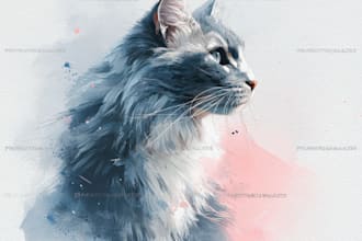 draw watercolor pet portrait