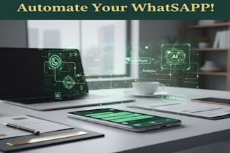 build full whatsapp business automation bot, not just chat flow