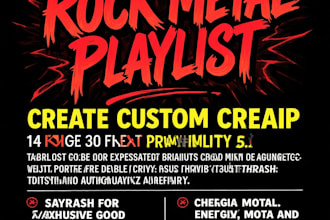 design custom spotify playlists for rock, metal hard music fans