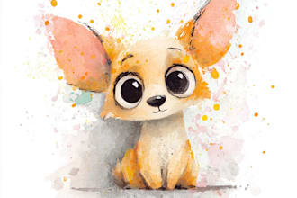 create a custom watercolor pet portrait