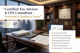be your certified tax advisor, CPA consultant, and expert tax preparer for US