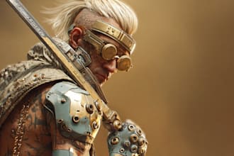 design fantasy and cyberpunk character