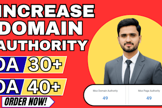 increase domain authority da moz da30 high backlinks