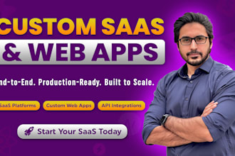 build full stack website, saas website development as frontend backend developer