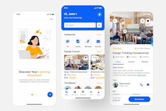 develop e learning app, educational app, online course app, kid learning app