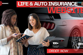create auto insurance website life insurance, auto shop website landing page