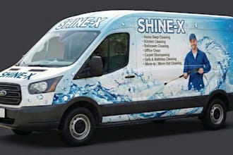 design a premium vehicle wrap or fleet branding