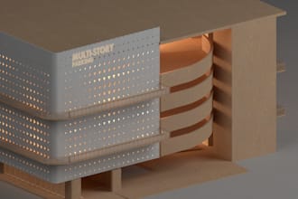 do eye catching architectural diagrams, illustrations and maquette renders