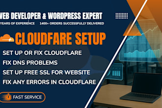 setup cloudflare, fix dns, SSL, CDN errors, and redirects