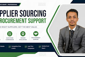 source suppliers and provide procurement support