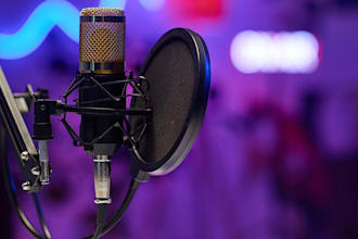 do voice over in urdu or english in impressive male voice