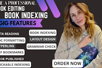 do book indexing, book formatting, book layout for fiction and nonfiction book