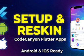 be your flutter developer to reskin android ios app