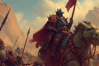 draw warhammer illustration based on your description