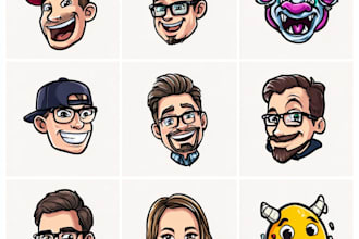 do unique caricature cartoon and mascot logo business