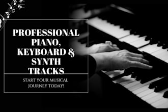 record professional piano and hammond organ, or keyboards for your song or synth