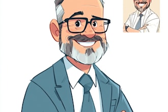 draw avatar in cartoon vector caricature portrait