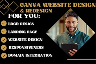 design a high converting canva website landing page for your business