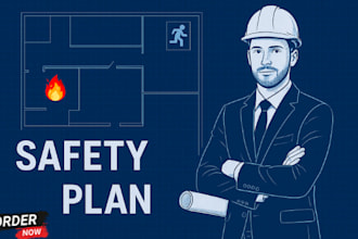design safety plan, evacuation, life safety plan, fire safety for ca, fl, ga, il