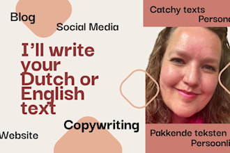 write your dutch or english text