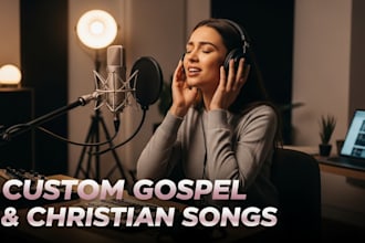 be your pro soulful christian female singer and produce gospel vocals expertly