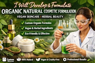 develop formulate organic natural cosmetic formulation vegan skincare herbal