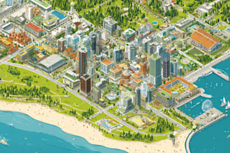 vector map illustration tourist map vector city map event map vector site map