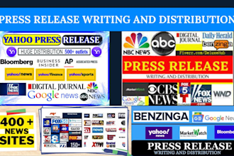 write press release and submit it to press release journalist news media sites