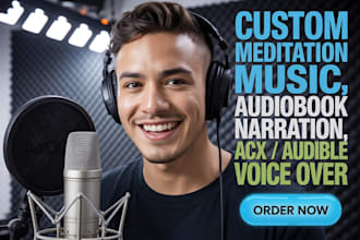 create a custom meditation, ambient music, audiobook narrator to acx standards
