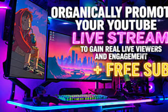 organically promote your youtube live stream to gain real live engagement