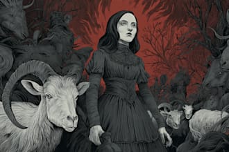draw dark art horror illustration