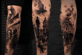 design a modern and minimalist tattoo design