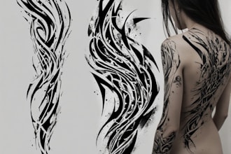 create custom and detailed tribal tattoo design