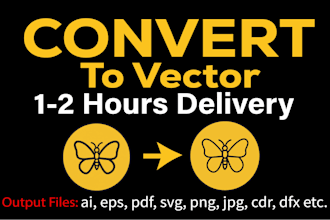 redraw logo to vector, convert image to vector, vector tracing