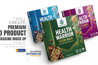 design print ready seed and organic food box packaging