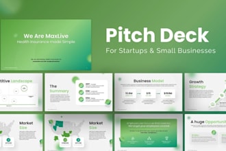 design a professional pitch deck for investors and startups