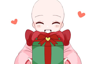 christmas ych of your vtuber