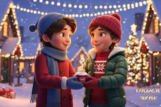 create festive holiday christmas design illustration