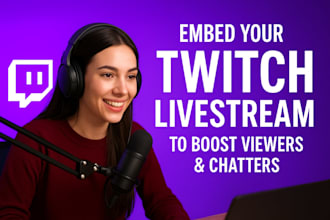 embed your twitch live stream to bring in more live viewers chatters partnership