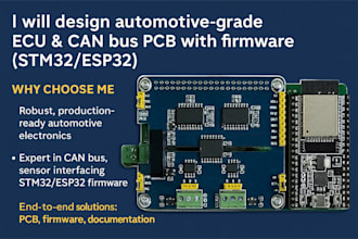 desing automotive grade and bus pcb with firmware stm32