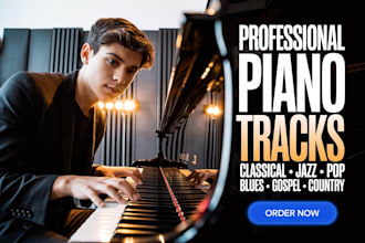 record or compose professional piano and keyboard, jazz, rnb, backing tracks