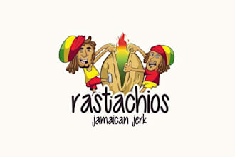 design unique jamaican jerk spice pistachios logo